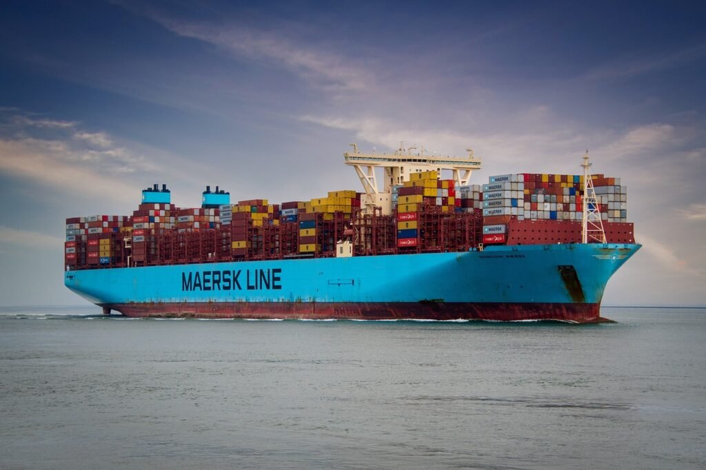 ship, container ship, containers, sea, transport, vessel, container transport, export, import, nature, port